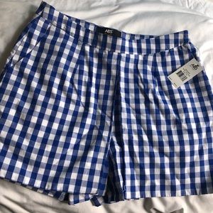 ABS Gingham Skort NWT